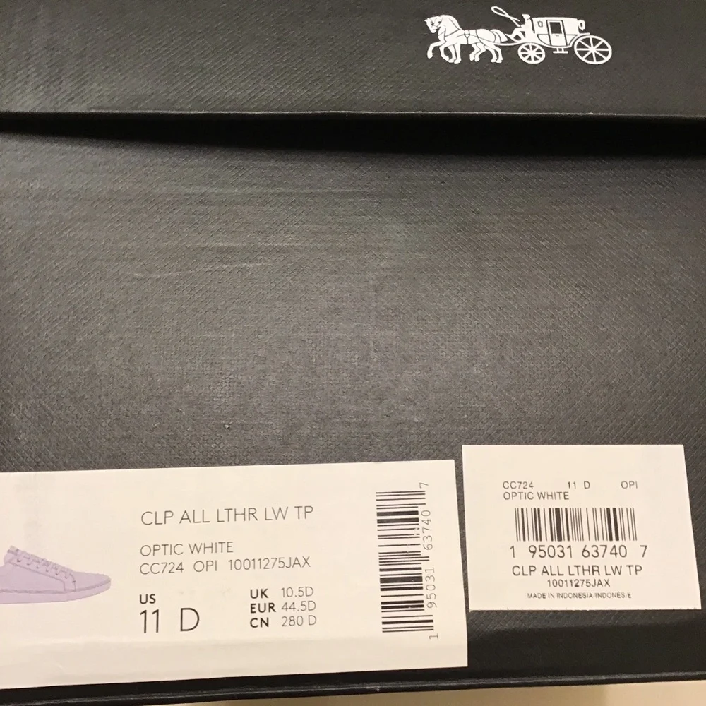 COACH ALL LEATHER OPTIC WHITE SIGNATURE SNEAKERS MENS - Picture 3 of 16